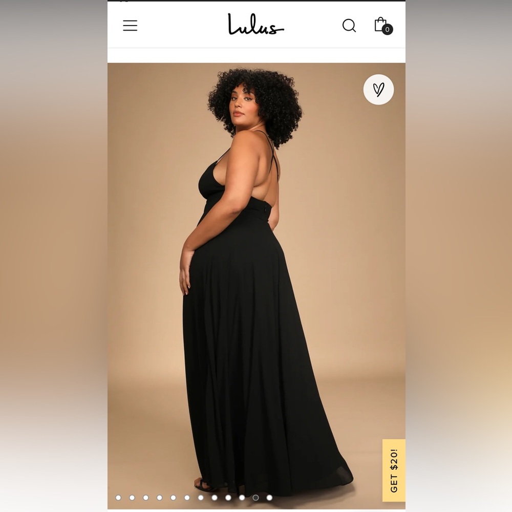 Lulu Dreamy Romance Dress (black, 2 available - one 1X and one 2X)